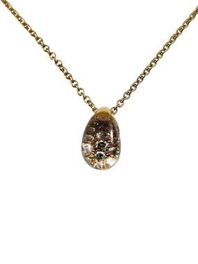 Cartier 18K Yellow Gold Rock Crystal Diamond Myst Pendant Necklace w/Box #25058